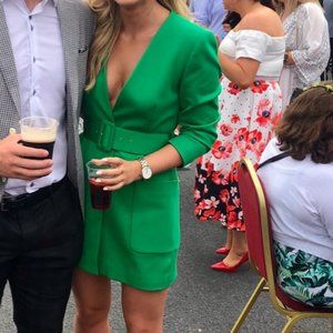 Zara Green Blazer Dress
